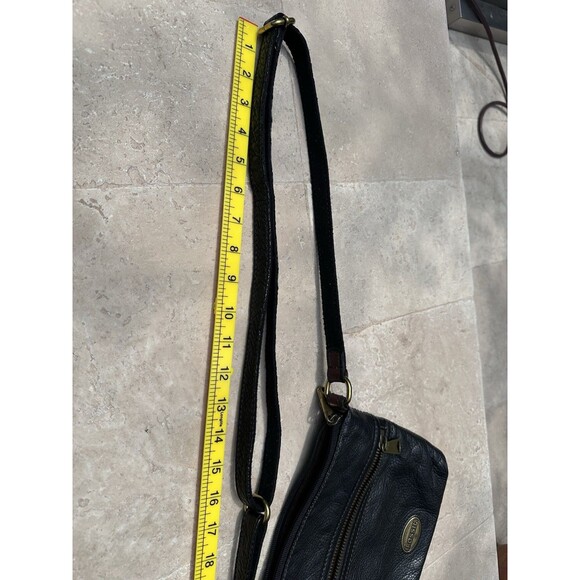 Fossil Genuine Leather Shoulder Bag Purse Black Size 8x8 Vintage Good Condition - Picture 11 of 11